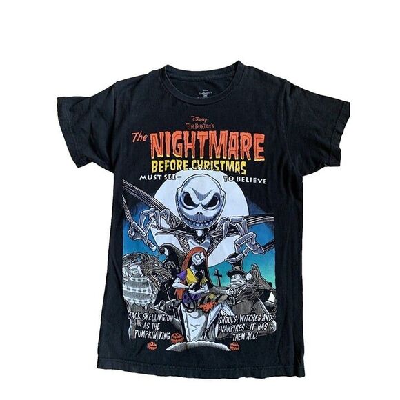 Nightmare Before Christmas  Mens SMALL Tee Disney Tim Burton Must See to Believe - Picture 1 of 7